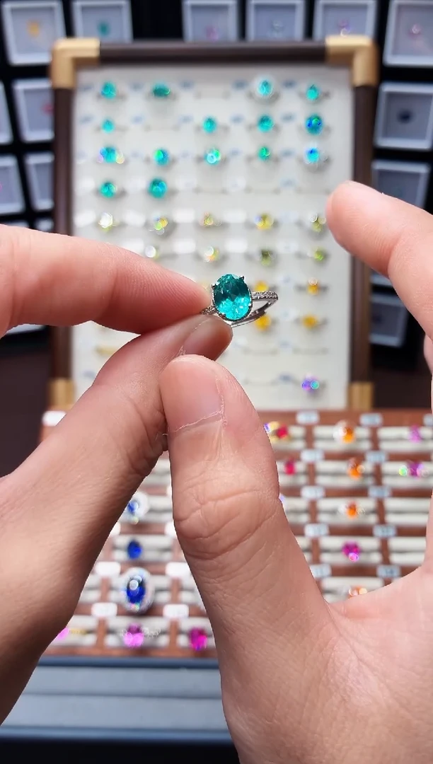 银S925镶嵌戒指碧玺1888