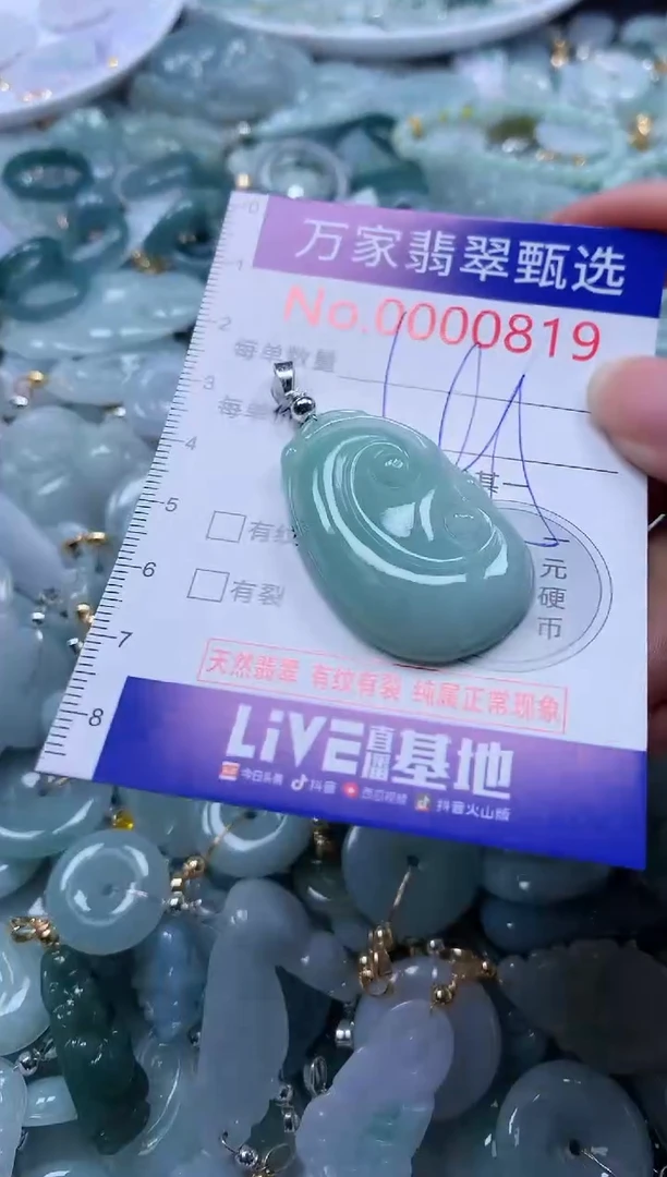 翡翠未镶嵌吊坠(不含链)819