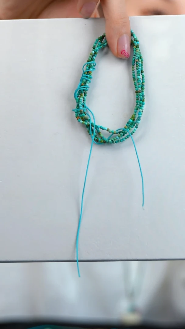 绿松小米珠项链2.0mm