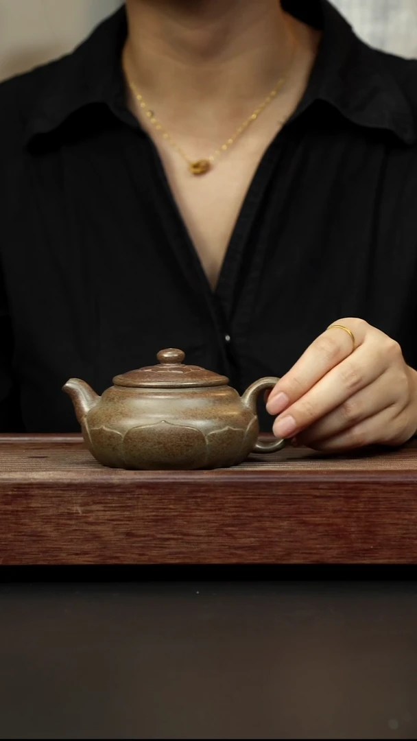 紫砂茶壶青段柴烧 梵莲