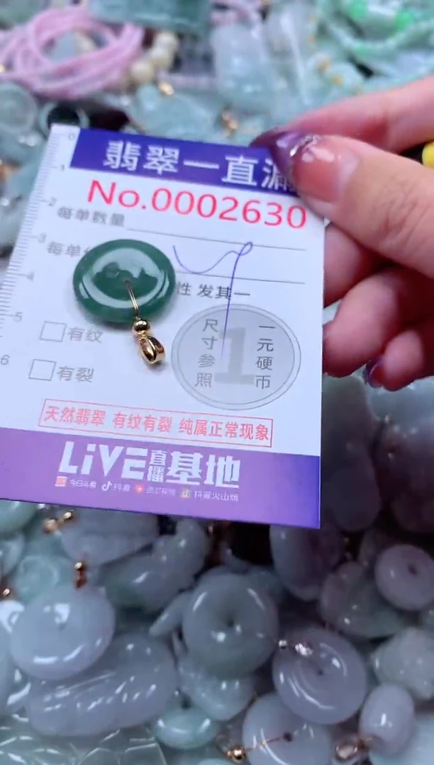 翡翠未镶嵌吊坠(不含链)2630