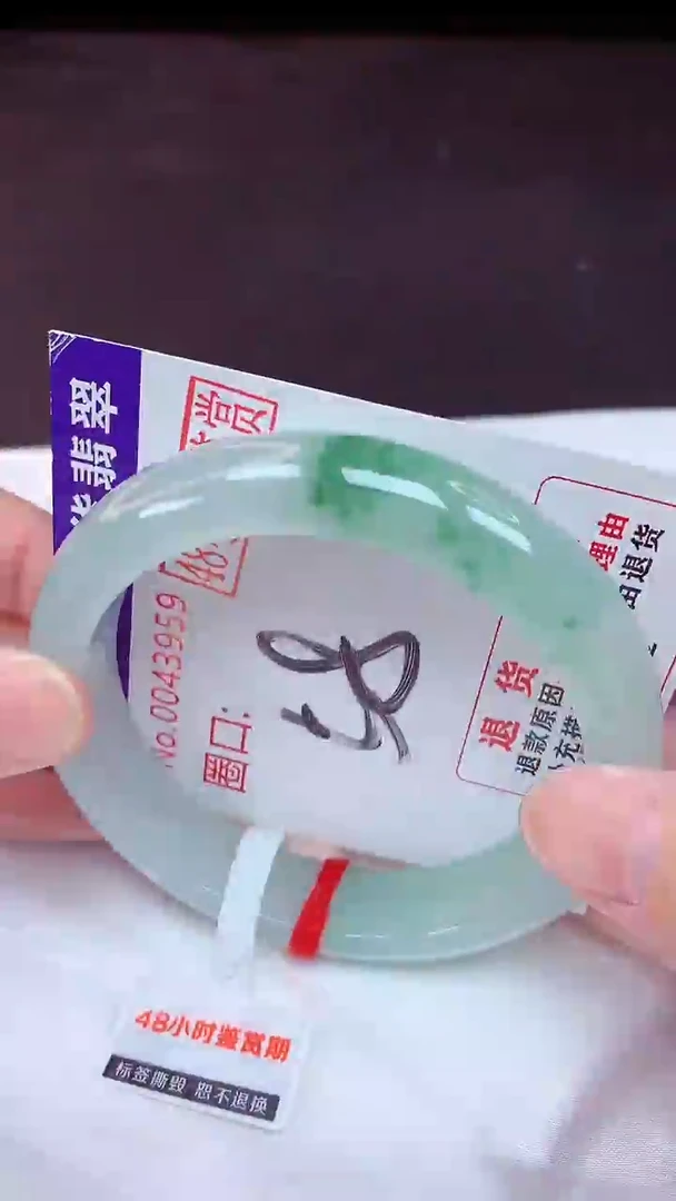 未镶嵌手镯翡翠58（48小时鉴赏期 ）