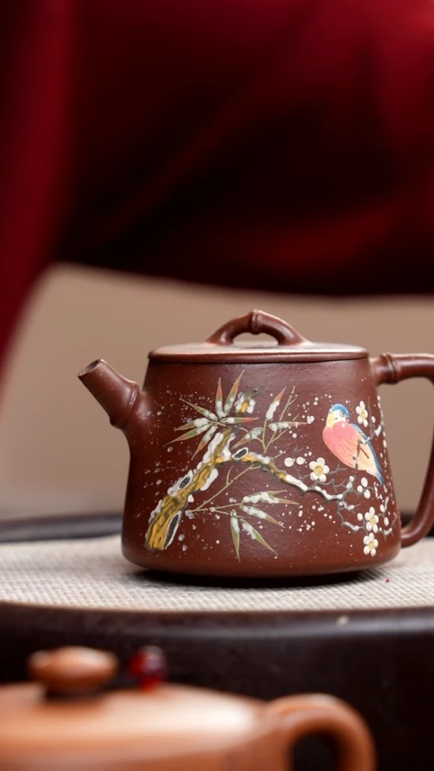 【闪购商品】紫砂茶壶老降坡泥高石瓢雪景