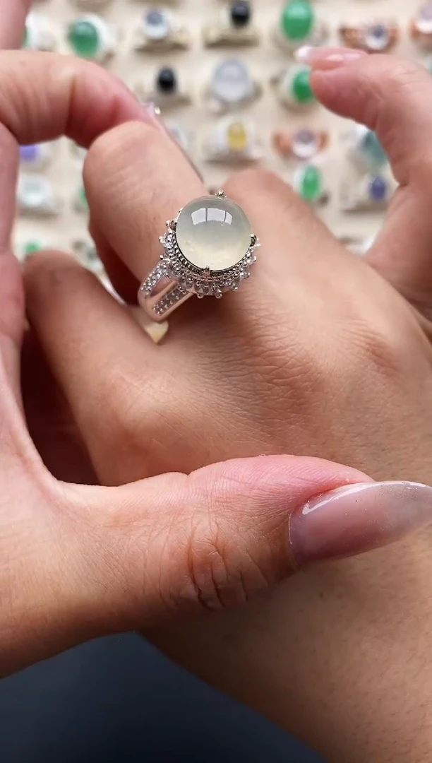 未镶嵌戒指翡翠?****熙缅甸天然A货翡翠11  7-