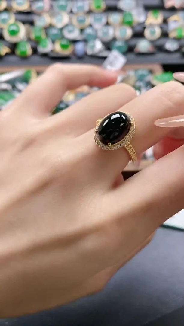 【闪购商品】翡翠戒指银S925镶嵌51511