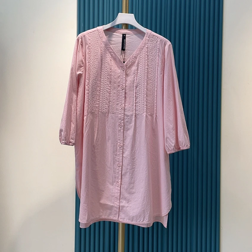 水淼/2025夏季新款时尚休闲百搭刺绣织带长开衫  20725