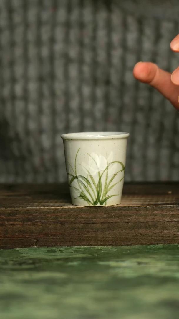 陶瓷青诗集手工手绘瓷器