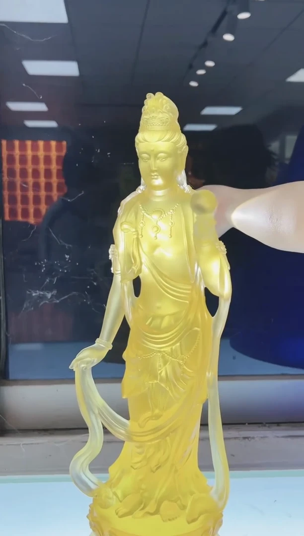 手工艺品琉璃歡*古法琉璃47cm日光菩萨