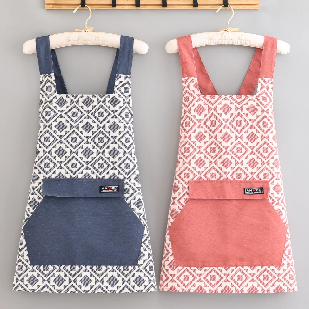 防油专用围腰无袖帆布围裙厨房做饭罩衣家用外穿餐饮干活工作服女