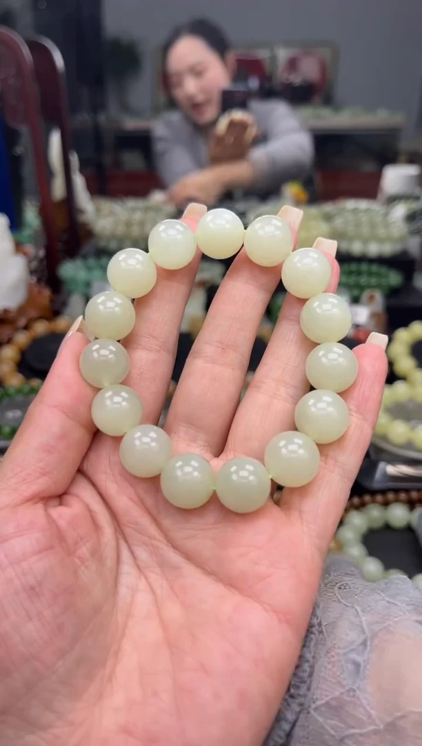【闪购商品】和田玉手串未镶嵌冰晴水卡14