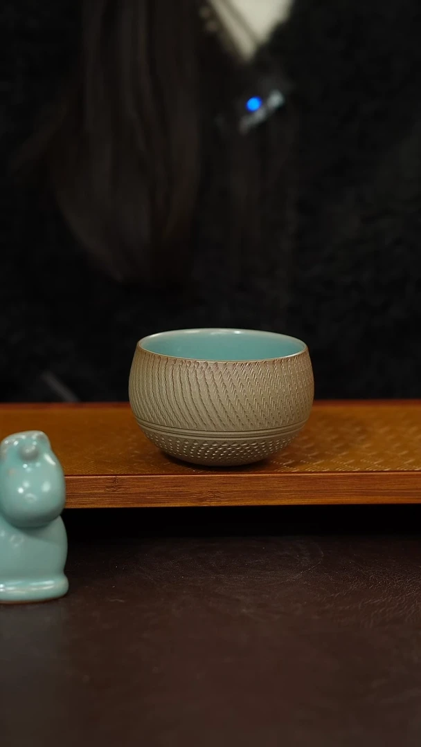 摆件陶原矿原釉汝宋汝瓷