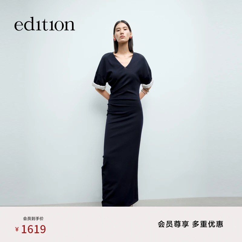 【商场同款新品】edition2025新款假两件不规则针织裙#EBE1DRS020