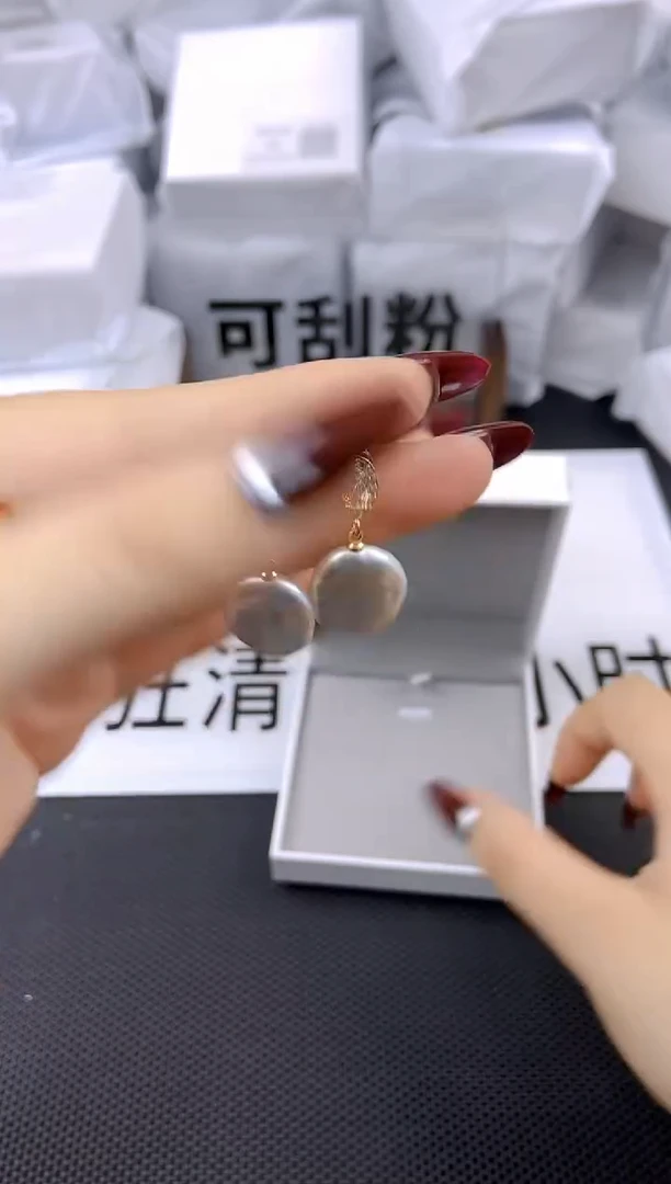 未镶嵌耳饰淡水珍珠ed1002
