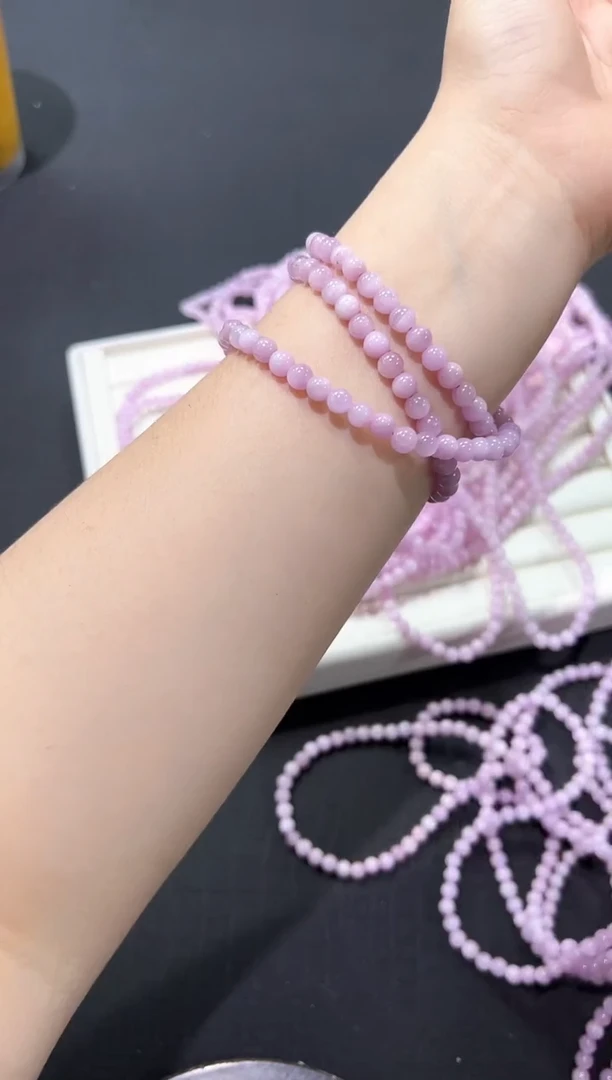 手串锂辉石未镶嵌39a多样性发其一【1条】默认微瑕5mm