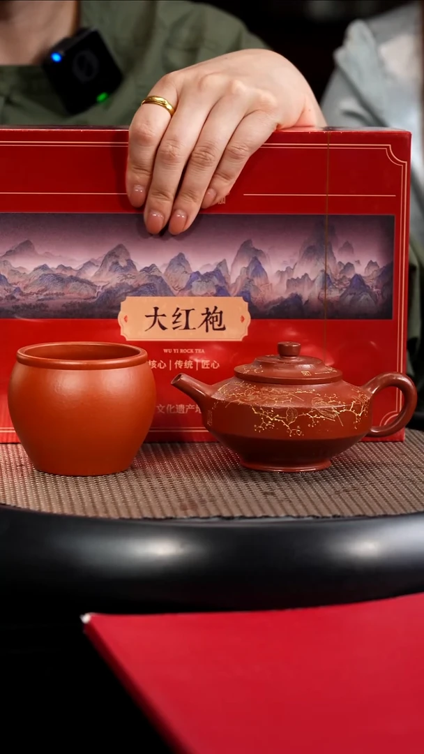 茶壶紫砂【F017】汉君+杯子+茶叶宜兴紫砂HHQ