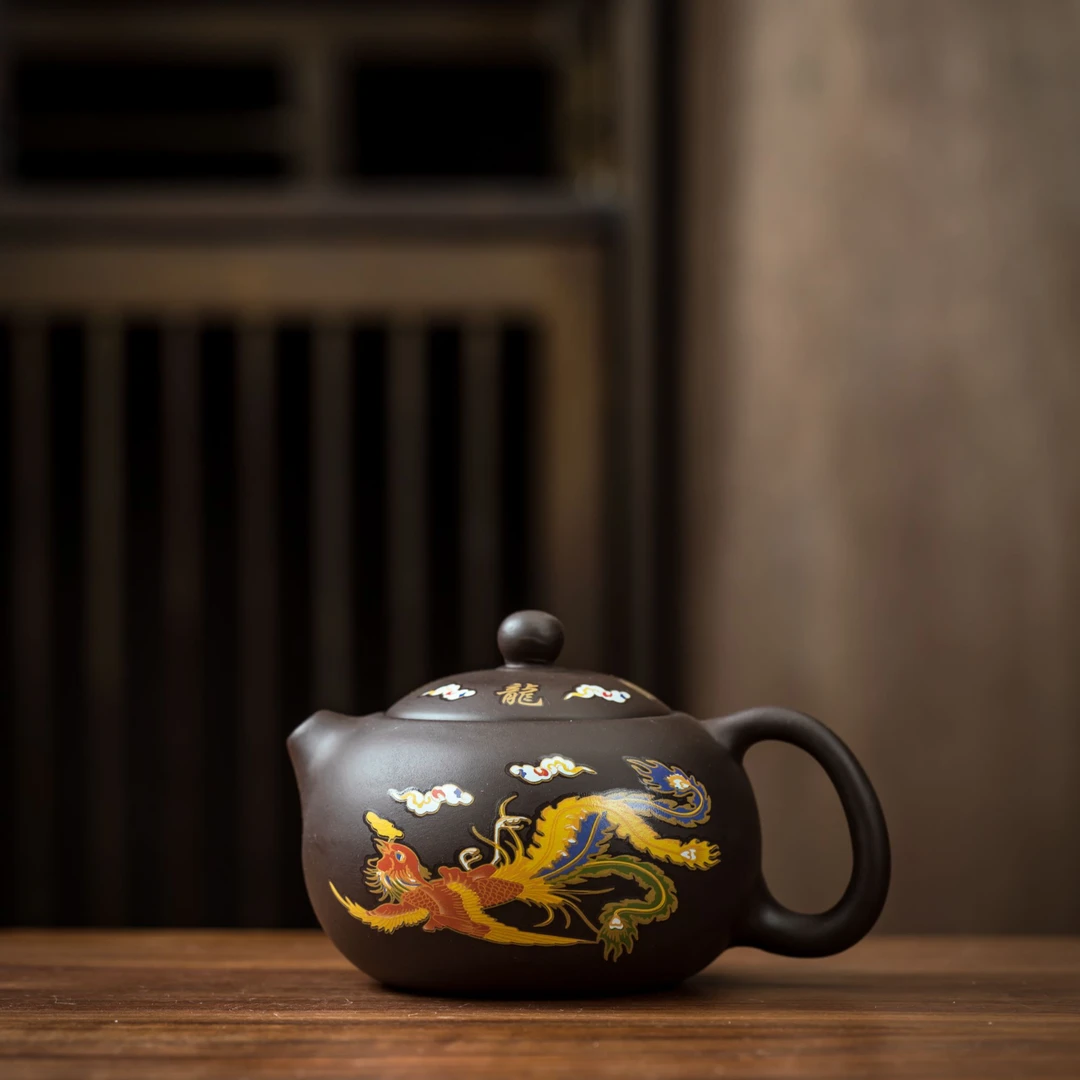 变色西施紫砂壶配6个紫砂杯（如图所示，发货以详情页面为主）