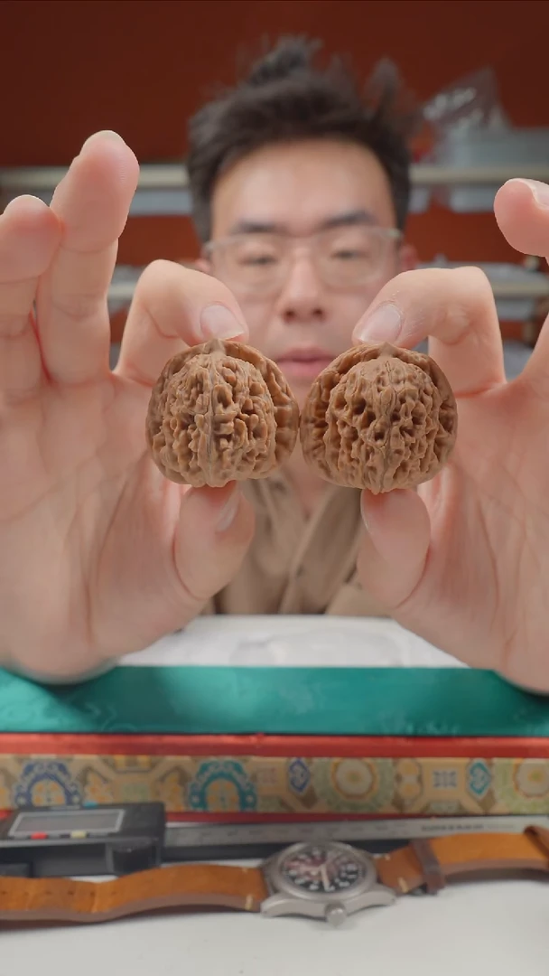 把件文玩核桃36mm蓟县楼-