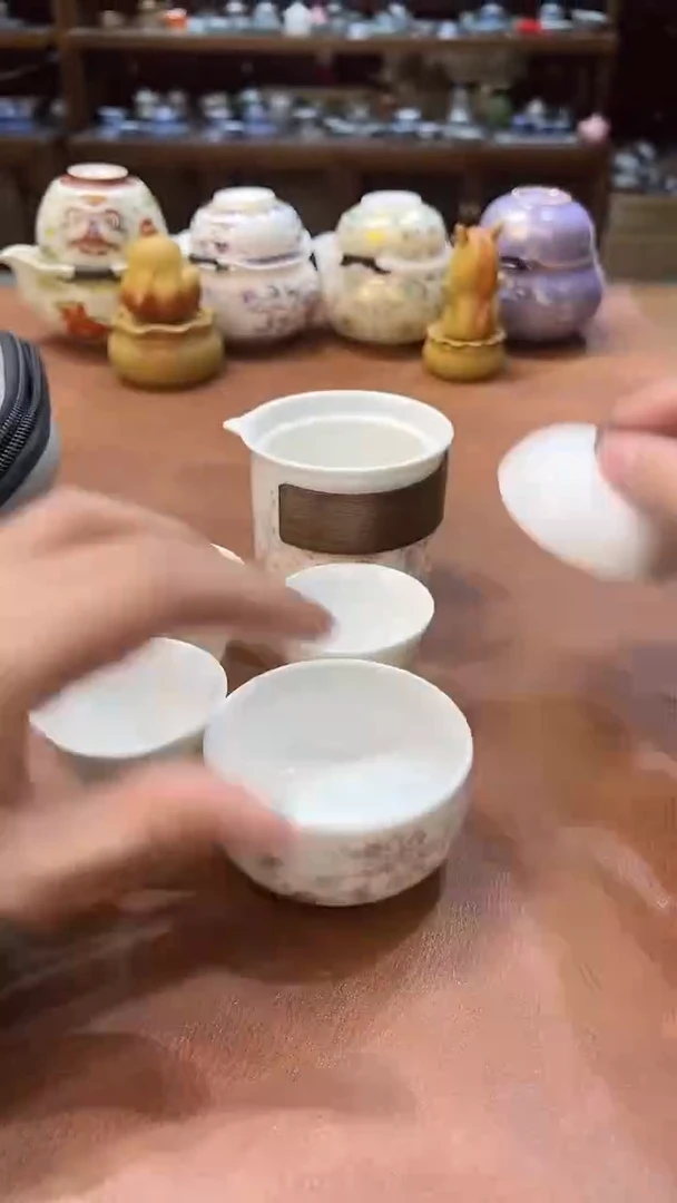 真的很便宜会开片的旅行茶具