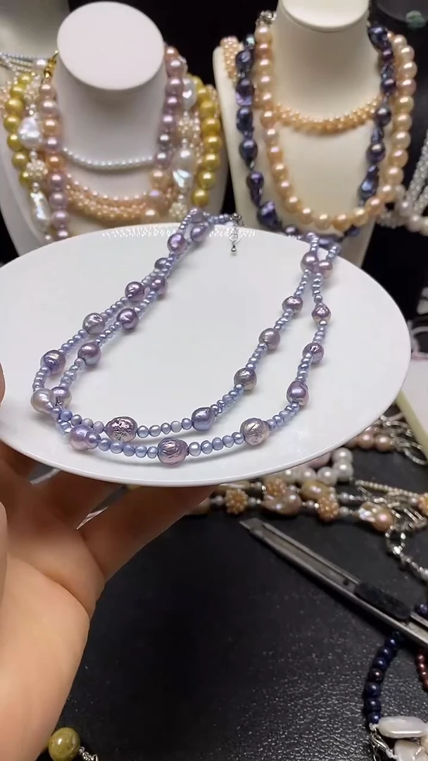 颈饰未镶嵌淡水珍珠多人毛衣链