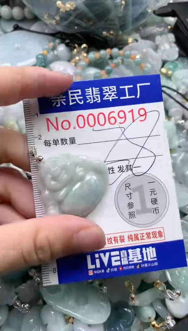 翡翠未镶嵌吊坠(不含链)6919