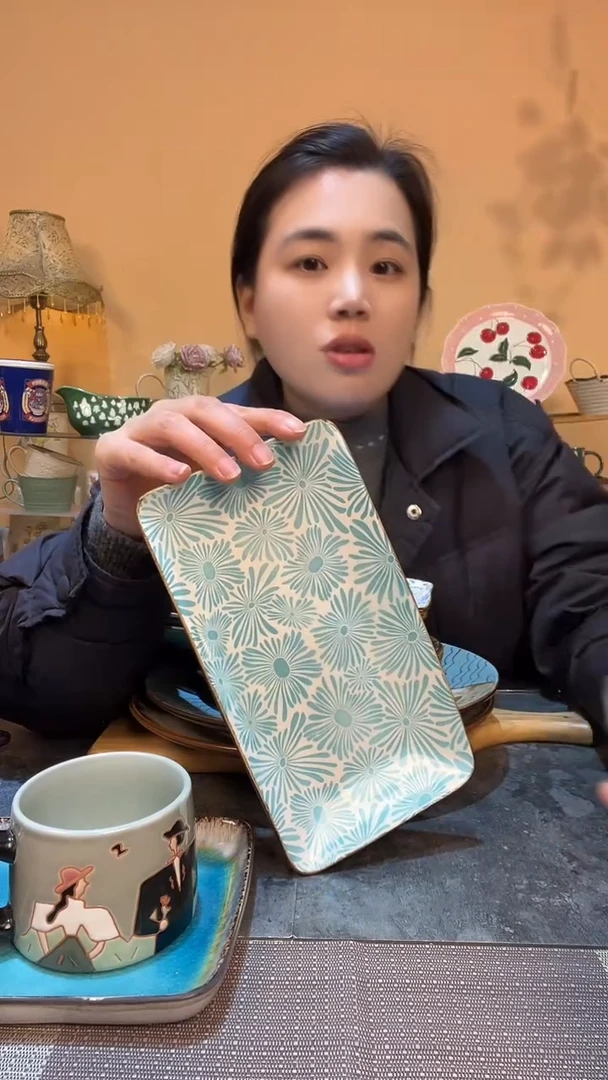瓷片9英寸长盘 介意勿拍