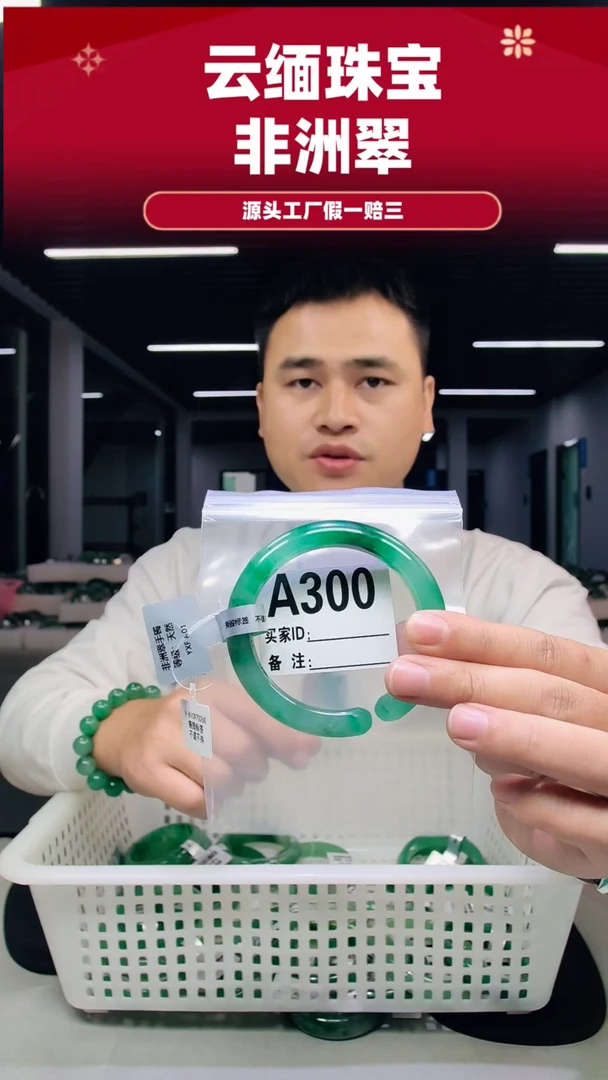 未镶嵌手镯石英质玉（非洲翠）60圈口A300