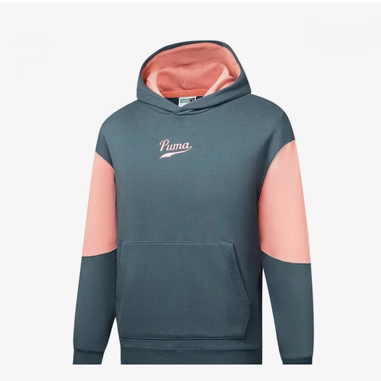 拍小一码Puma/彪马男士纯色休闲Logo图案连帽长袖卫衣536786