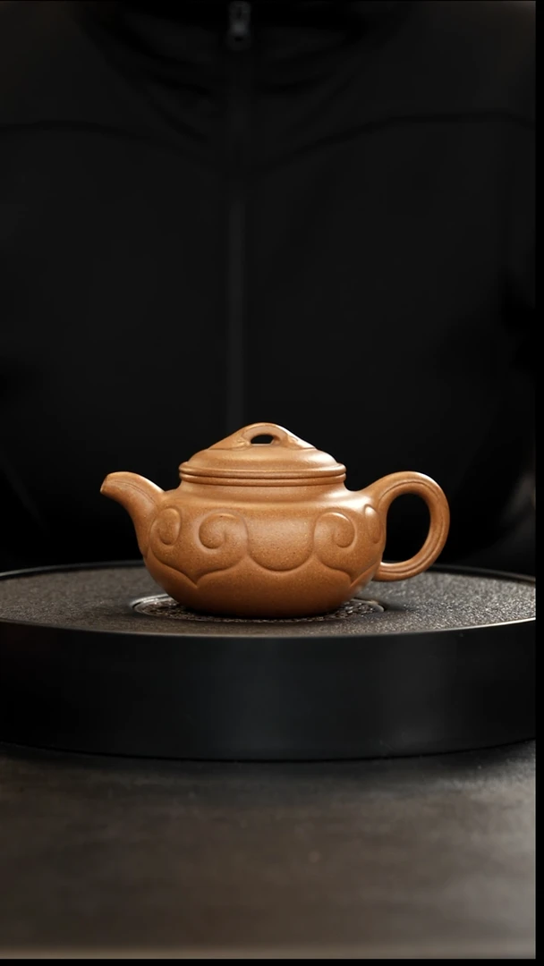 茶壶紫砂黄龙山团山黄金段仿古如意230cc