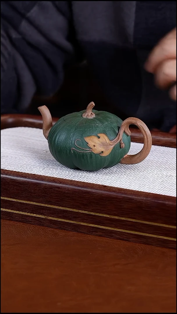 茶壶紫砂花器粉浆小南瓜150cc