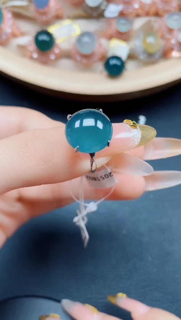 【闪购商品】翡翠戒指银S925镶嵌翡翠