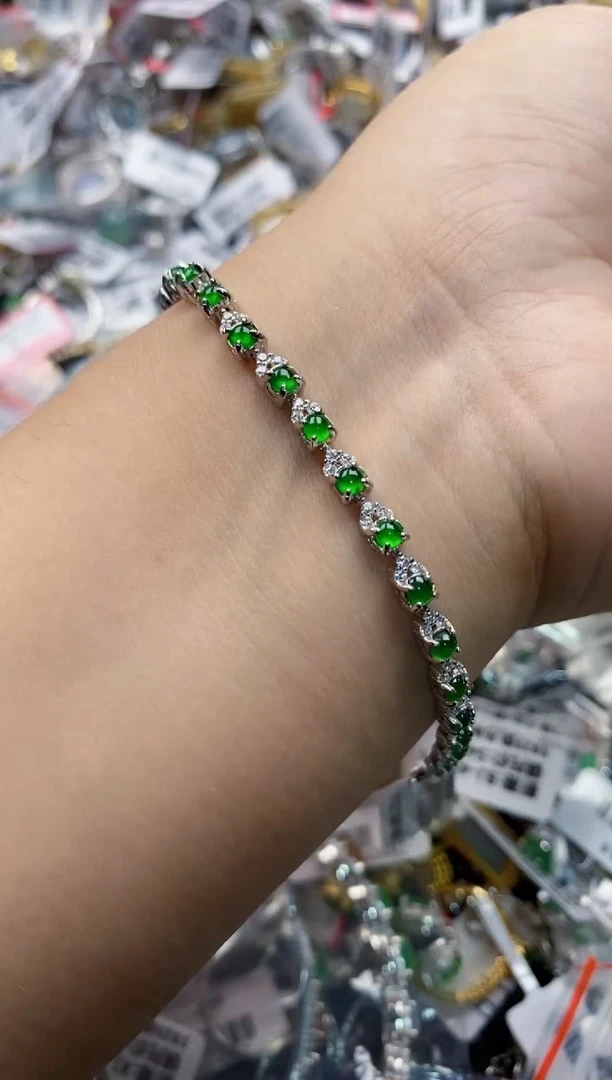 翡翠戒指银S925镶嵌好****安2222--3++++