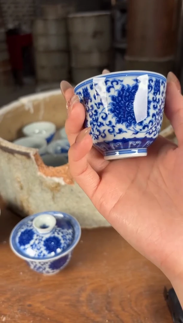 杯看山柴窑青花看山柴窑青花