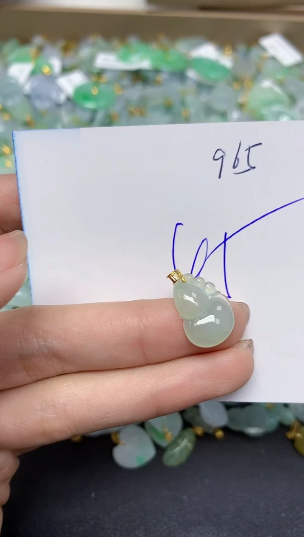 【闪购商品】翡翠颈饰18K金镶嵌天然翡翠A货