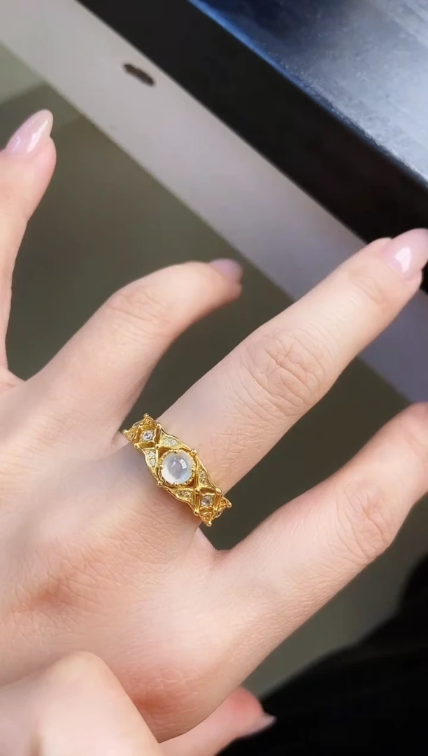 银S925镶嵌戒指翡翠12