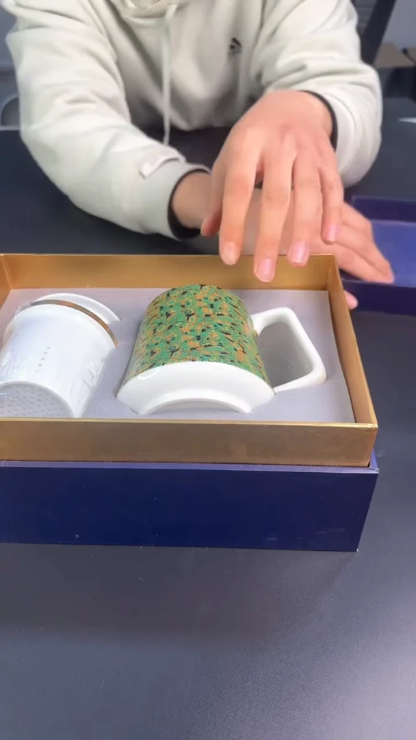 【闪购商品】仿大漆工艺高端办公杯