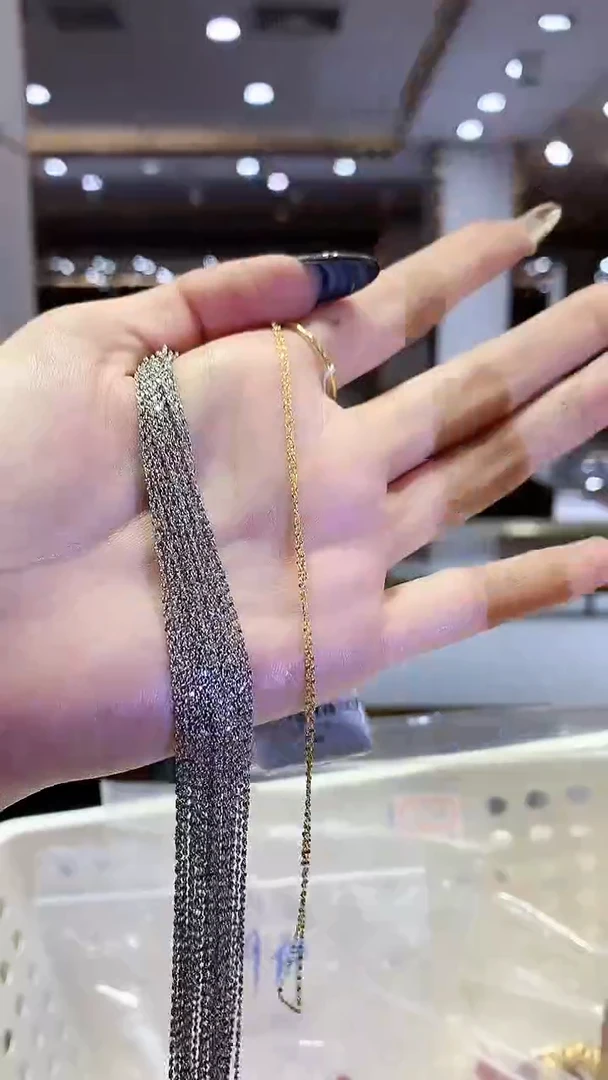 【闪购商品】18K金颈饰定制18K金项链多样性发一