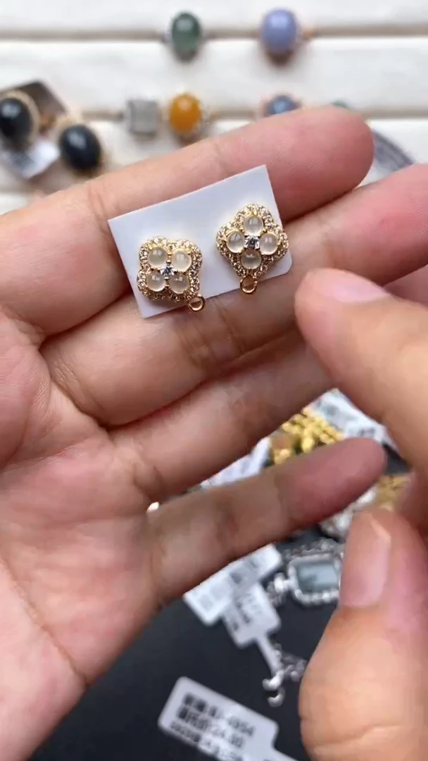 银S925镶嵌戒指翡翠天然A货翡翠
