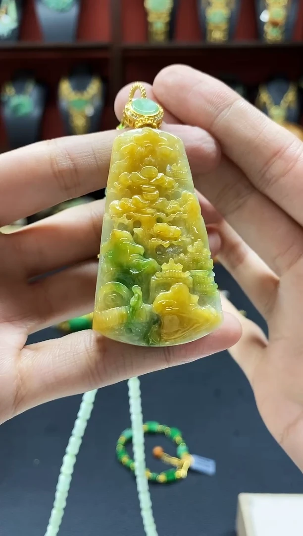 颈饰未镶嵌翡翠吊坠