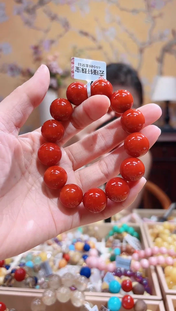 未镶嵌手链南红玛瑙15.8+
