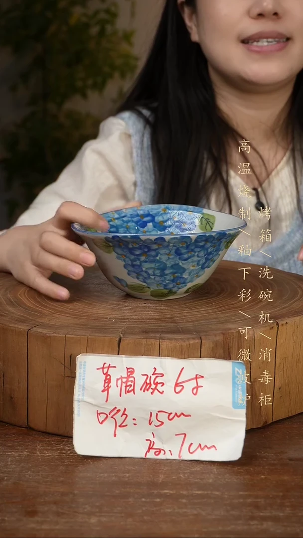 碗瓷景德镇手工手绘高温瓷釉下彩