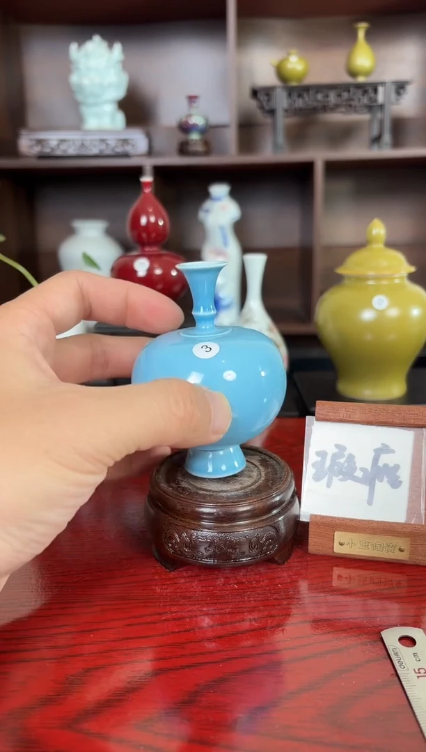 摆件瓷12.29晚微瑕小花瓶摆件3