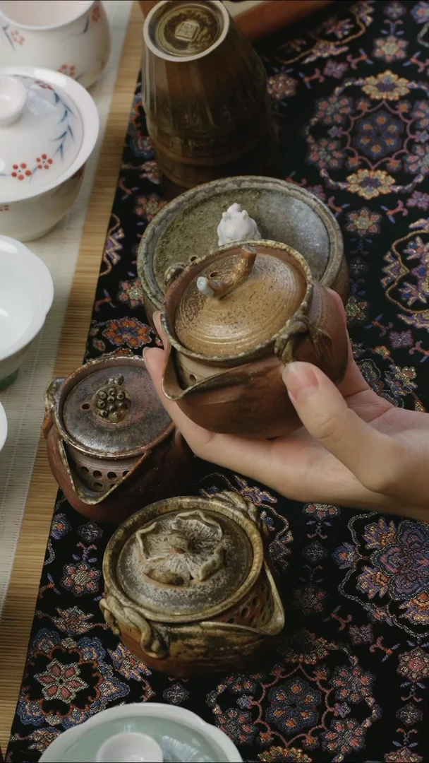半闲记竹节柴烧宝瓶