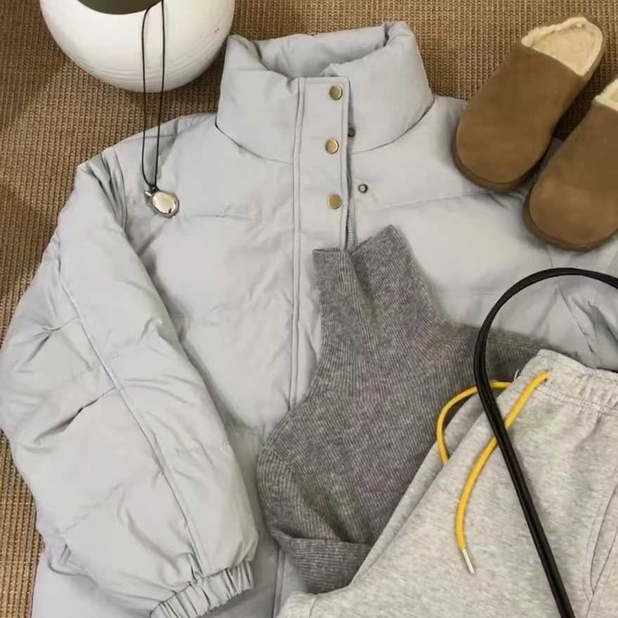 秋冬厚款女装加厚外套女士时尚棉衣oversize风短款宽松型