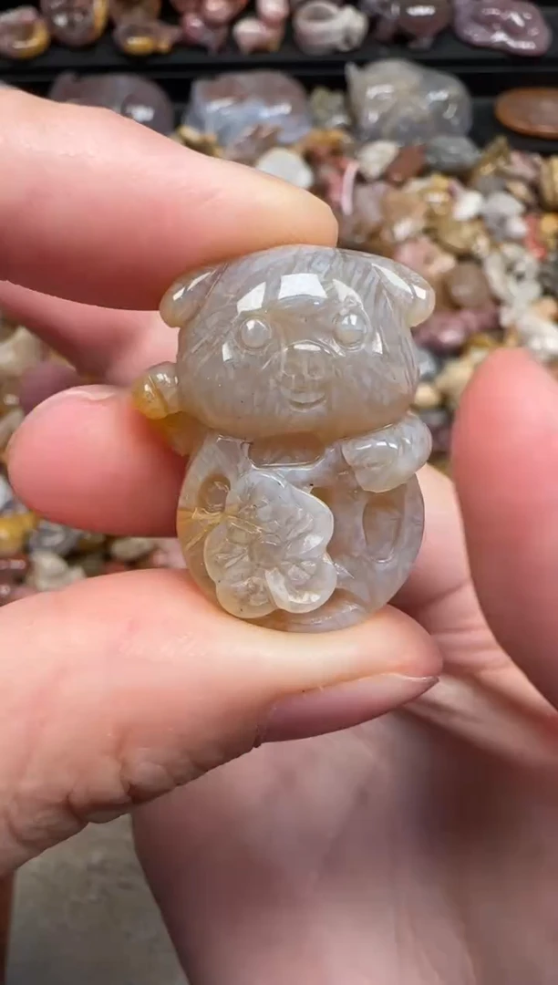 颈饰未镶嵌硅化珊瑚（珊瑚玉）225