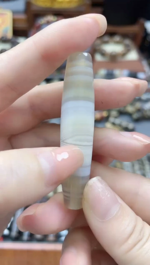 未镶嵌珠珠玛瑙/玉髓天然缠丝药师单珠大尺寸