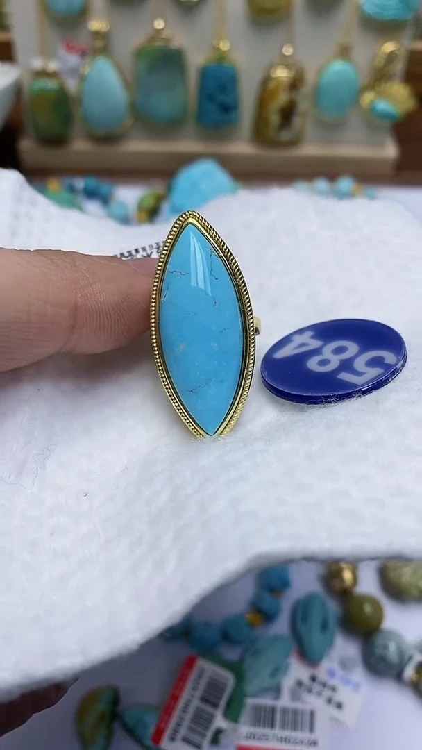 【闪购商品】绿松石戒指合金584戒指