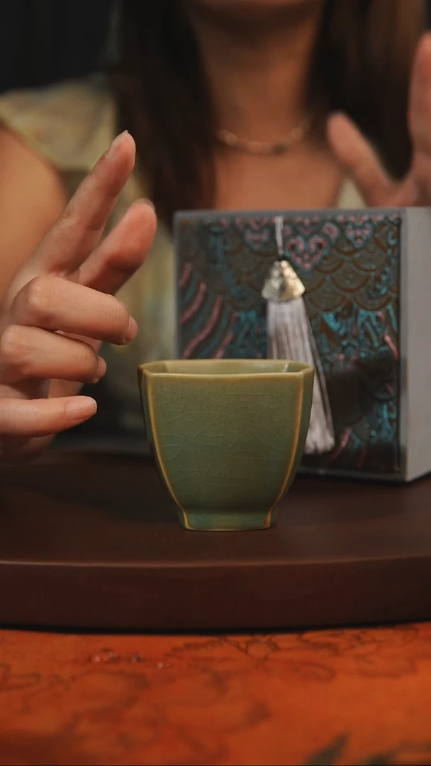 杯子四方杯 柴烧全品一级 汝州原产地原矿仿古老釉