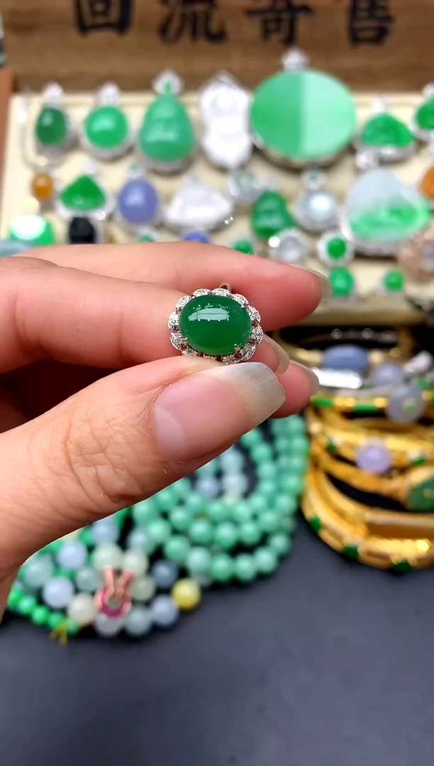 【闪购商品】翡翠戒指18K金镶嵌315-中国好珍宝