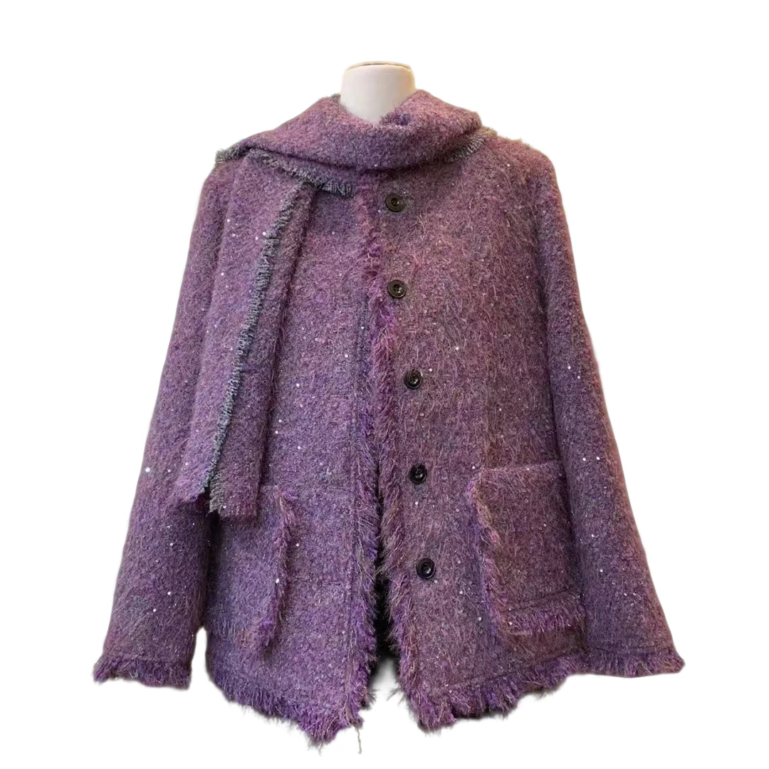 G衣长66    9670【千颂雪】小羽加厚香风外套