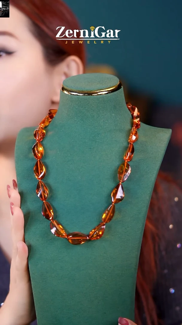 【闪购商品】琥珀颈饰未镶嵌天然琥珀项链